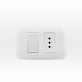Interruptor Simple + Toma Corriente 9/12 10A 250V Blanco Armado